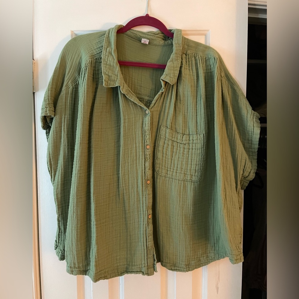 Old Navy Green Button Down (3XL)